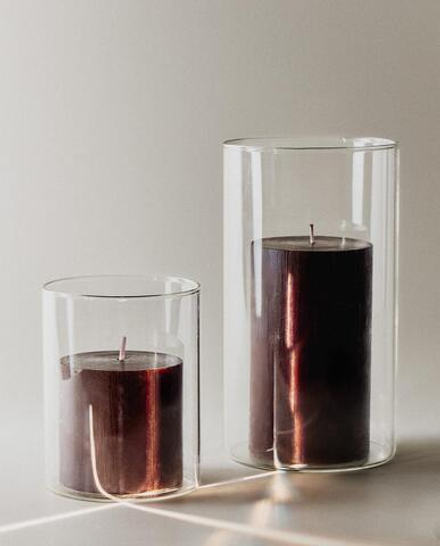 Zara Home Подсвечник из стекла, цвет прозрачный, 12 см