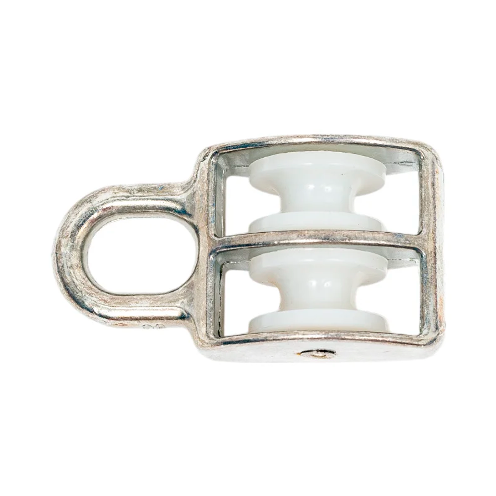 Блок двойной с нейлон кольцом цинк М30