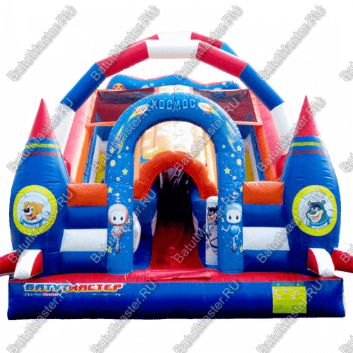 Коммерческий надувной батут "Новая ракета" 6*4.5*6 м