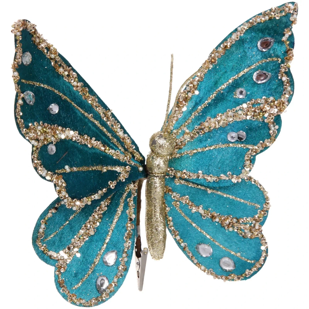 Украшение новогоднее «Нежная бабочка» 19*19 см, Зеленый