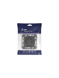 Розетка Elegance 14-4108-05 16A 250В 2P+E защ. шторки с USB type-A+C 3А 5В антрацит Эра Б0067724