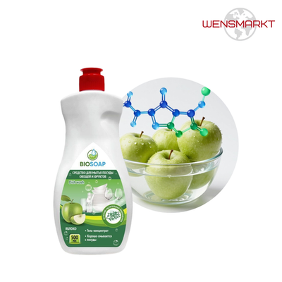 Средство для мытья посуды, овощей и фруктов BIOSOAP «Яблоко» 500 мл, Россия
