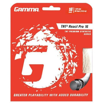 Струны теннисные Gamma TNT2 React Pro (12,2 m) - natural