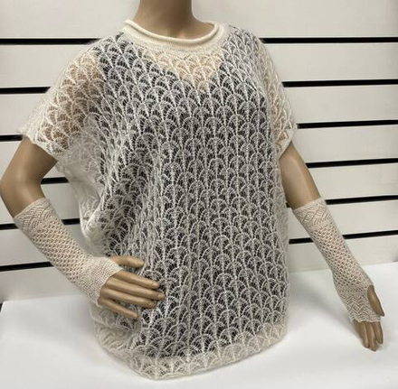 Жилет ажурный НК217-02 экрю