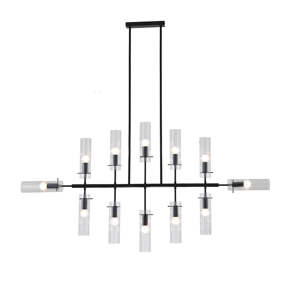 Люстра на штанге Indigo SAETTA 11053/12R Black V000566