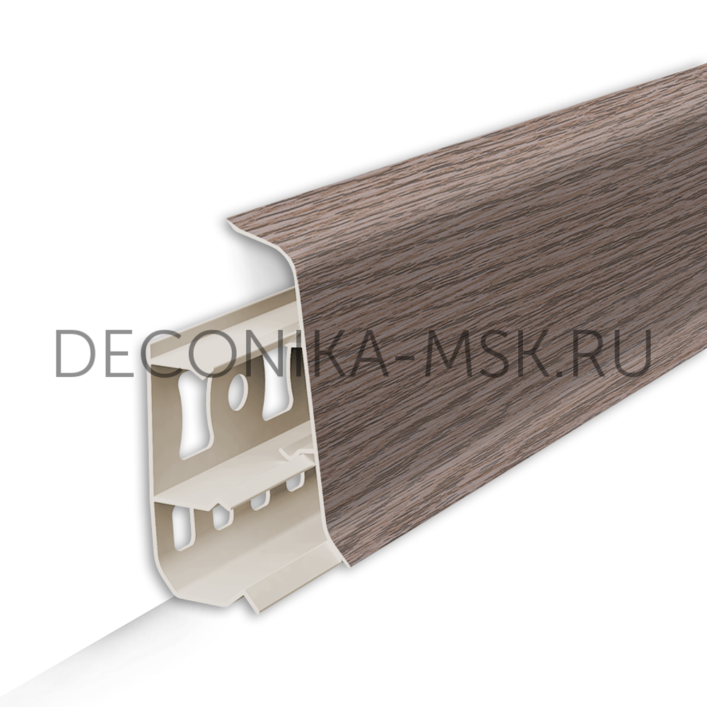 Плинтус Deconika 55 мм 215 Дуб снежный (55х21х2200 мм)