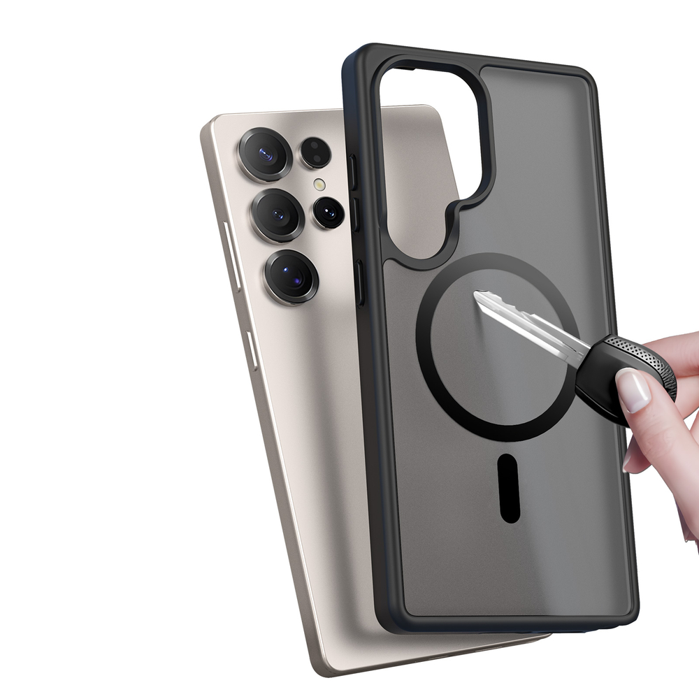 Прозрачный матовый чехол с MagSafe от Dux Ducis для Samsung Galaxy S25 Ultra, серия Yind Series Case