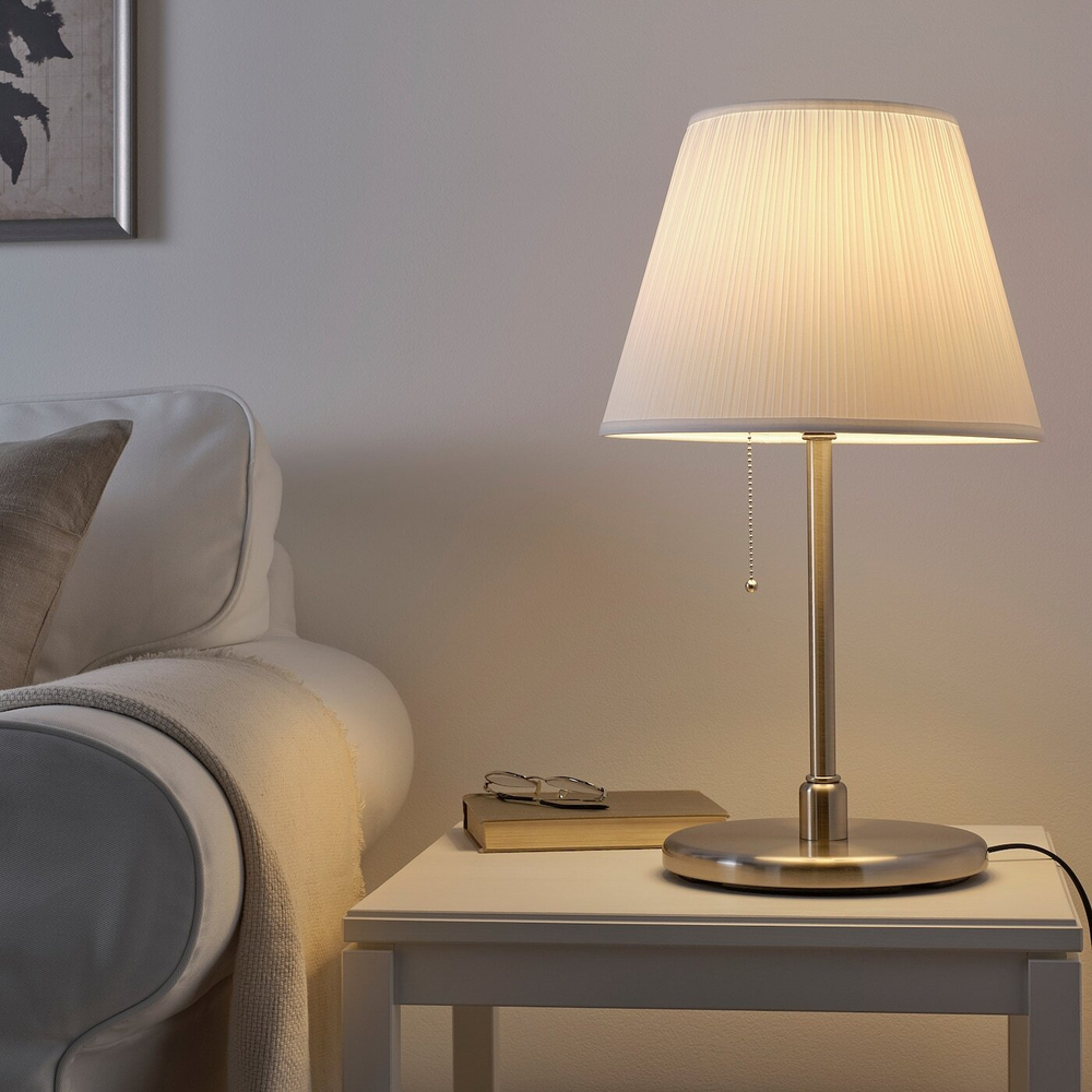 IKEA KRYSSMAST  (ИКЕА КРЙССМАСТ)  -  Основание настольной лампы, никелированное