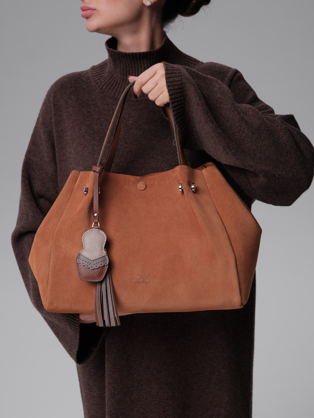 Замшевая сумка Vasilisa DBR 31210 вуд/велюр