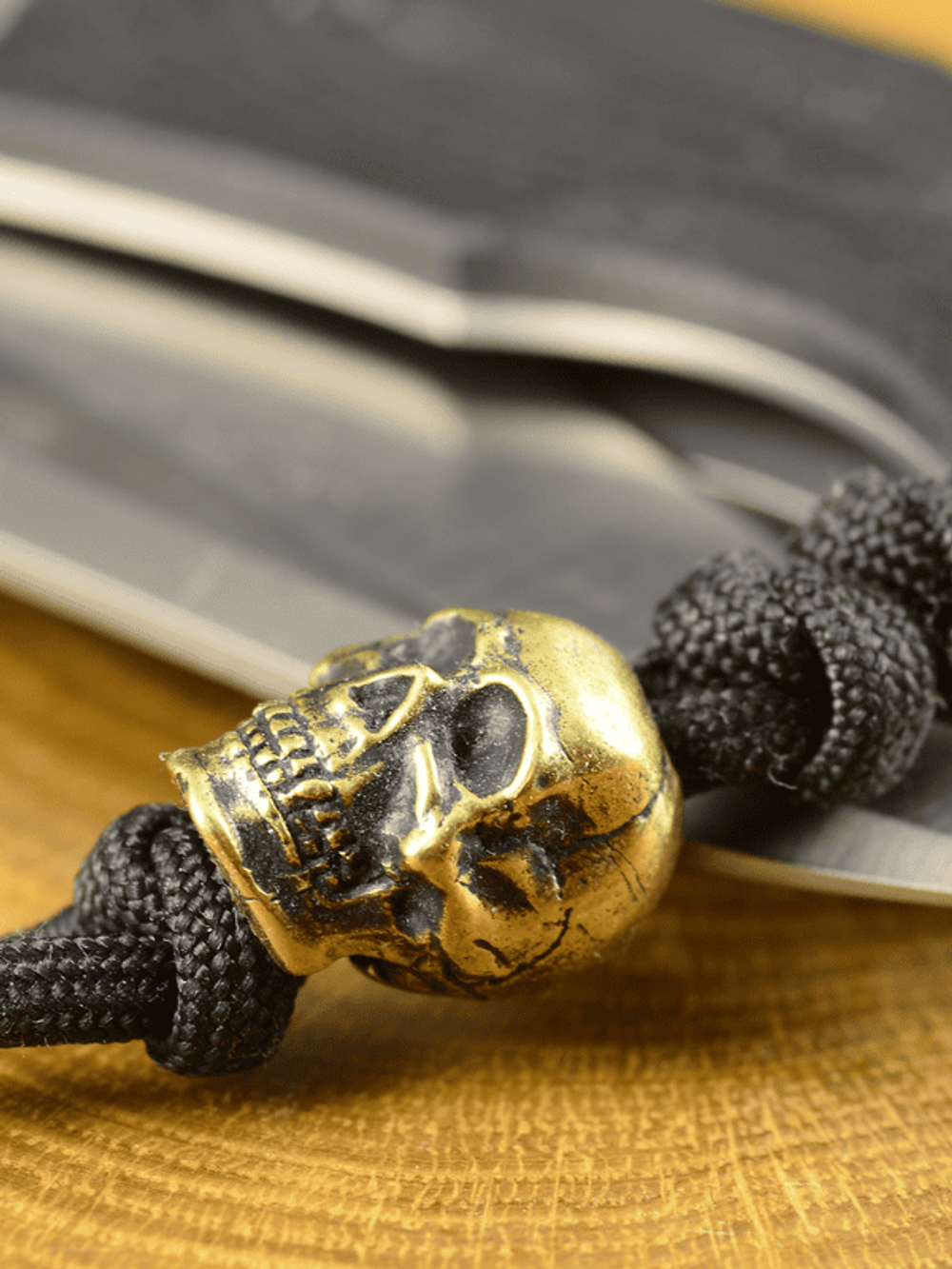 Бусина «Череп» из латуни