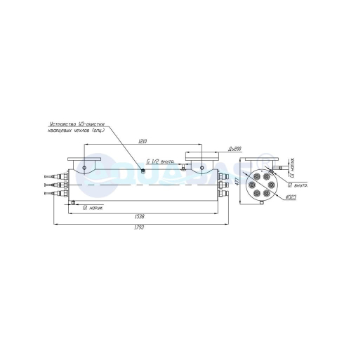 УФУ.500.УЗ Излучатель ультрафиолетовый УФУ-500 с ультразвуком
