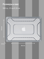 Бампер MosSeller c подставкой для Apple MacBook Neo 13 (2026), Серый