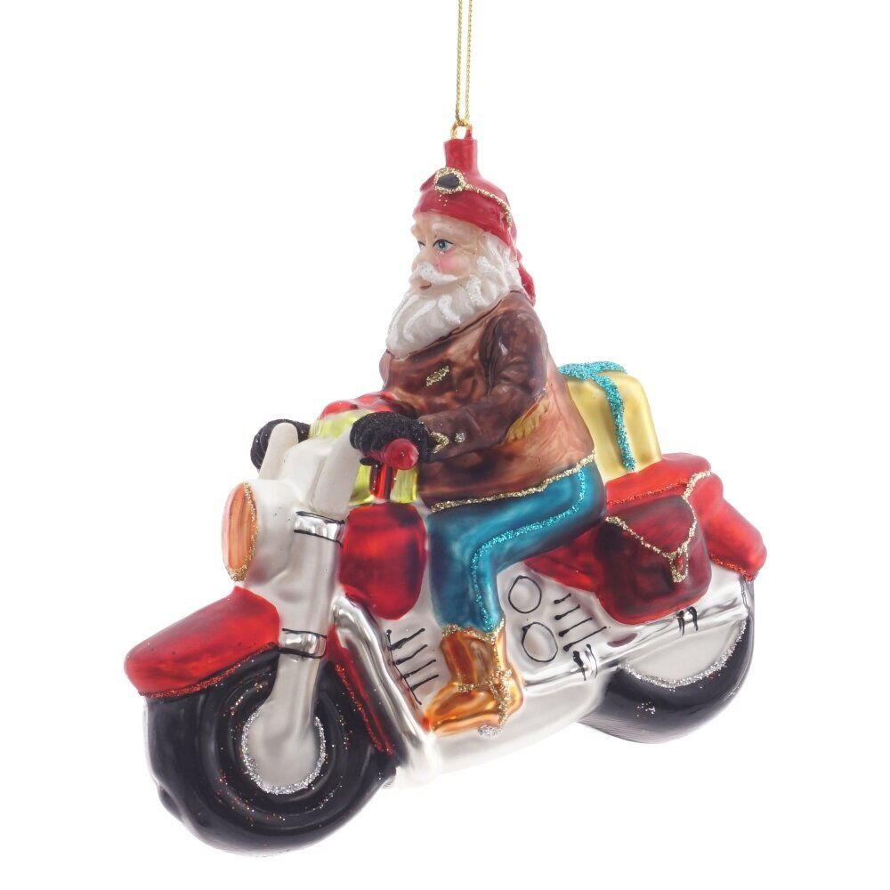 GAEM Украшение новогоднее "Дед Мороз на байке", L12 W5,5 H11,5 см