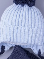 Шапка для мальчика осенняя вязаная и снуд