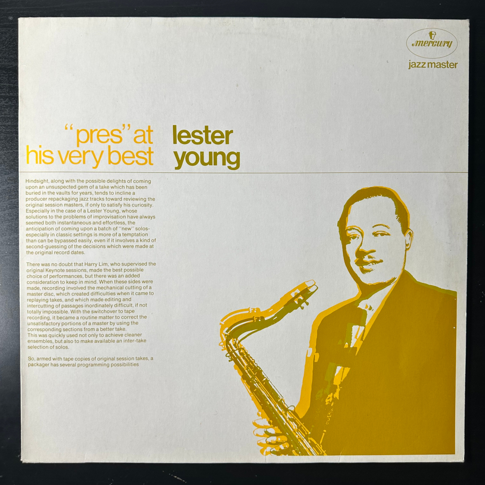 Lester Young ‎– "Pres" At His Very Best (Голландия 1984г.)