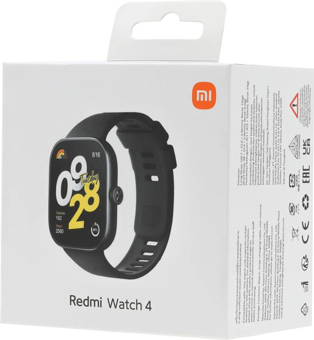 Смарт-часы Xiaomi Redmi Watch 4,  1.97",  черный