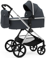 Коляска Agex Life 3 в 1 хромированная рама с автокреслом i-Safe S Black ALM606 Midnight Grey (Темно-серый)