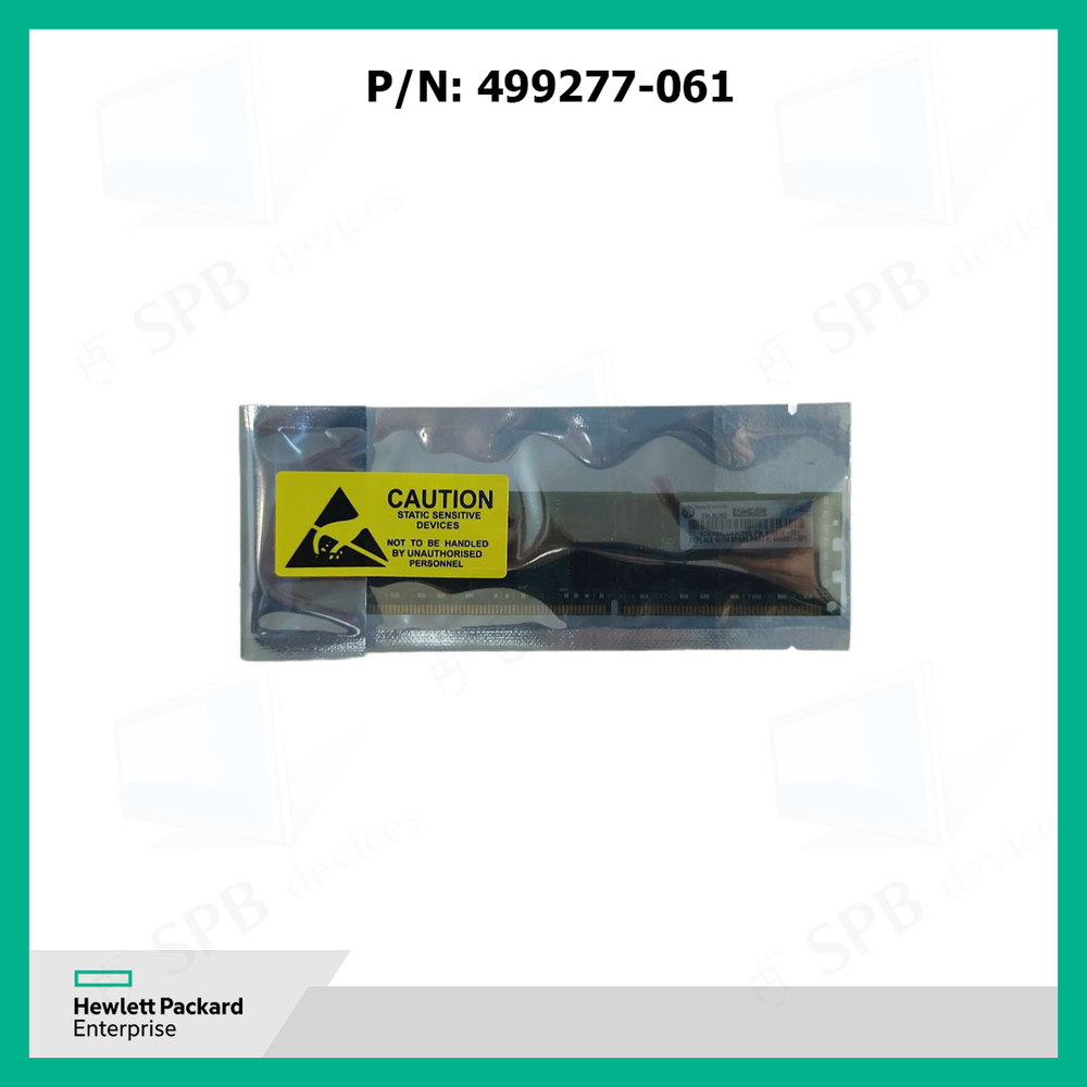 Модуль памяти НР 4GB DIMM ECC REGISTERED PC2-6400P Dual Rank 499277-061, 497767-B21