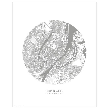 IKEA BILD  (ИКЕА БИЛД)  -  Плакат, план города, Копенгаген, 40x50 см.