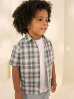 Рубашка с коротким рукавом для мальчика Next AD1-668, Черный, Белый