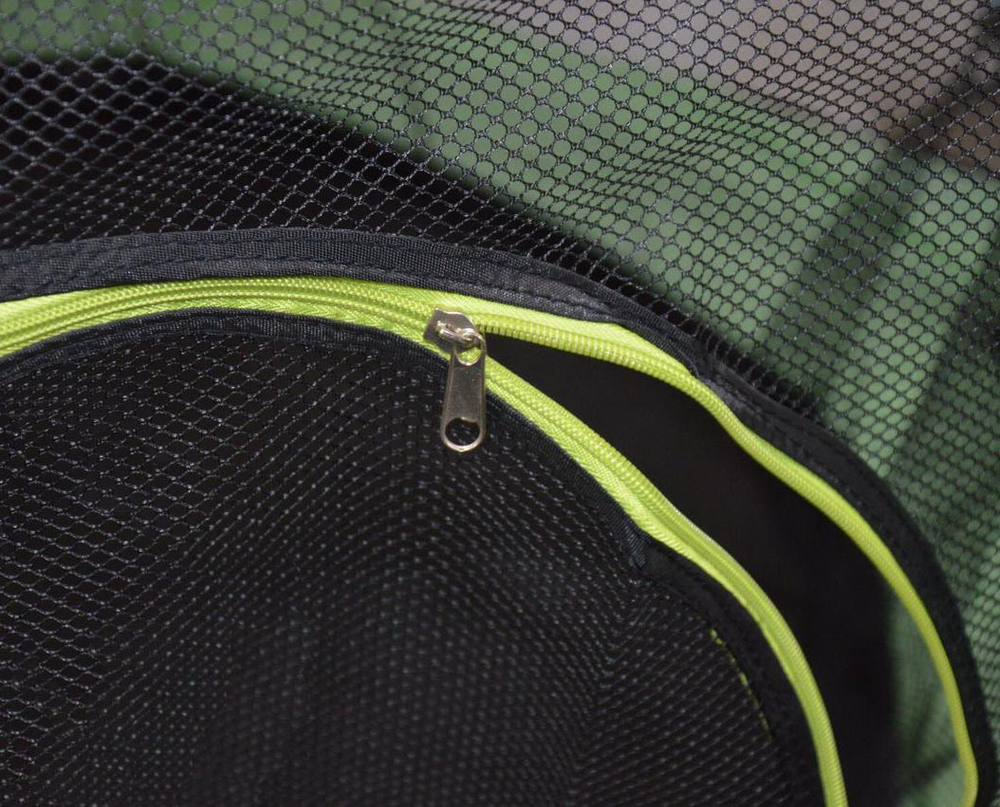 Детский батут с сеткой 140 см зеленый