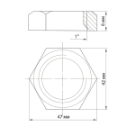 Контргайка 1'' вн/вн VRT® никель