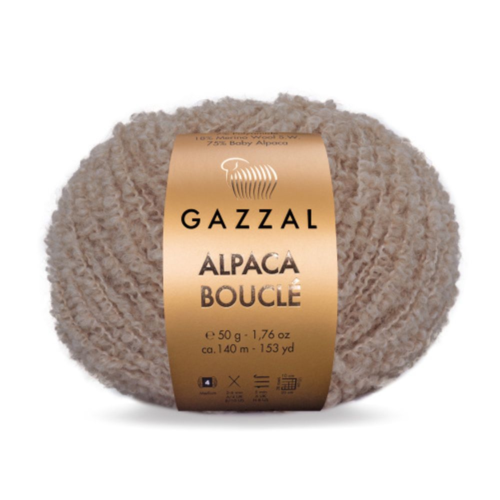 Пряжа для вязания Alpaca Boucle 124 Gazzal