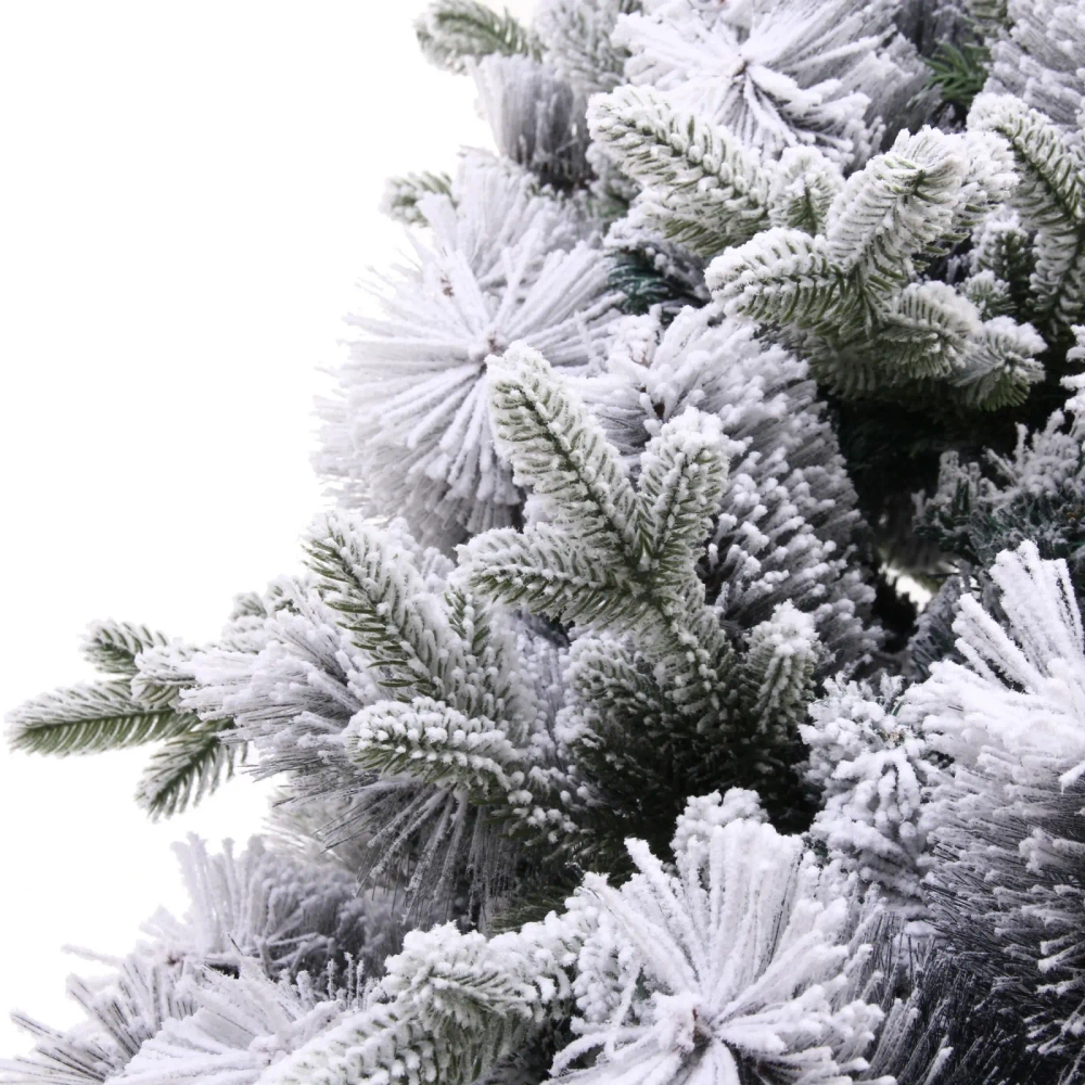 Ёлка «Снежная рапсодия» 150 см, ПВХ+Леска, шишки, белый иней (450 веток)