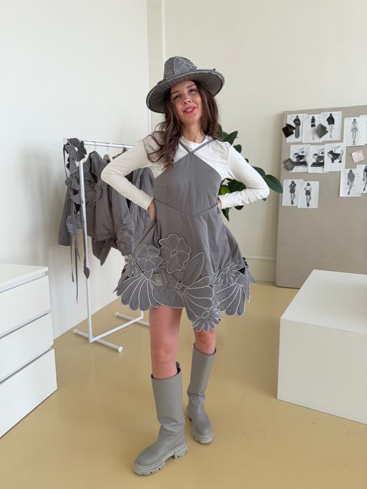 ПЛАТЬЕ ЮНИС СЕРЫЙ