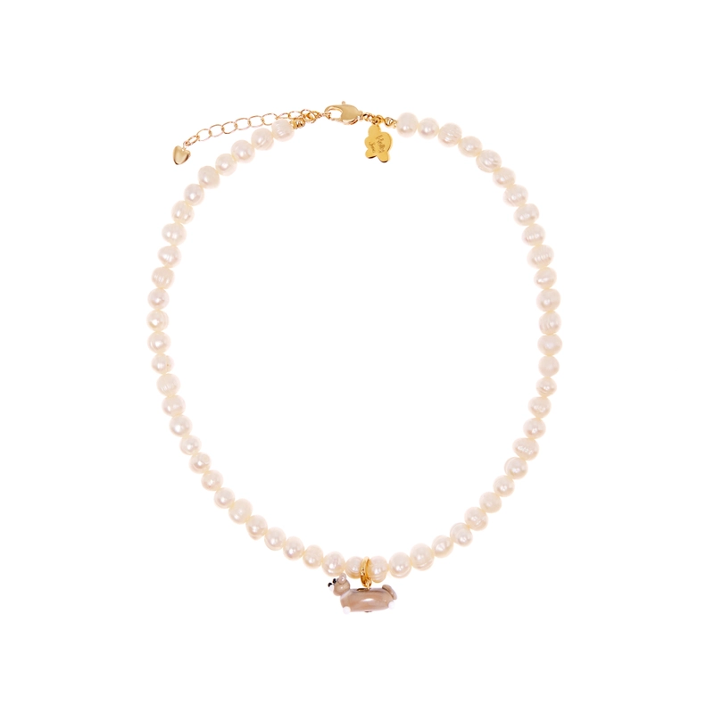 Колье Мой Любимый Пушистик с Жемчугом – Кошка