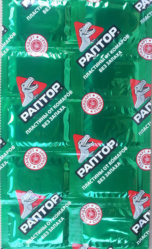 Раптор пластины от комаров