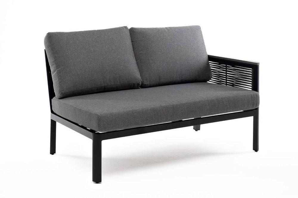 "Париж" модуль диванный левый, двухместный, цвет серый