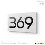 Номер на дверь 369, табличка на дверь для офиса, квартиры, кабинета, аудитории, склада, белая 120х70 мм, Айдентика Технолоджи