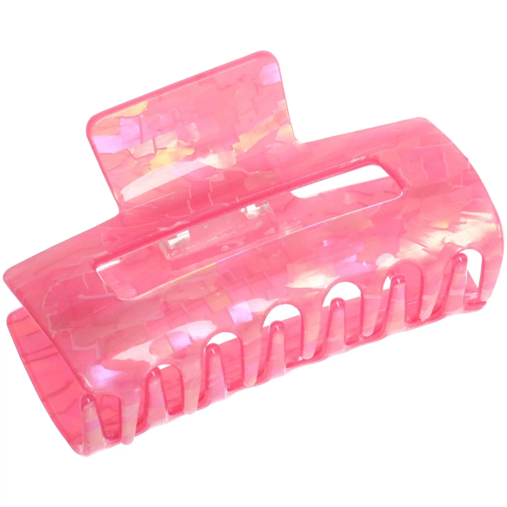 Заколка - краб для волос «AKS-EMPIRE», прямоугольник, микс 6 цветов, 7,5*4,5см