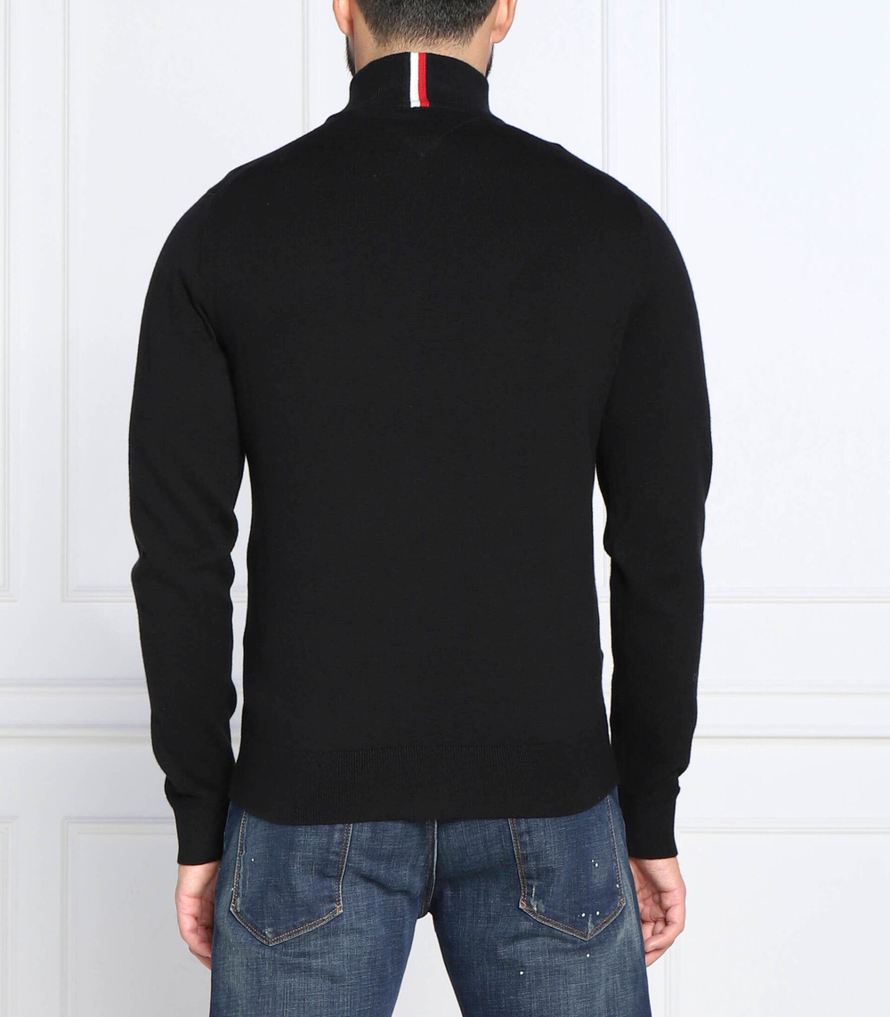свитер zip mock Tommy Hilfiger - черный(MW0MW28049)