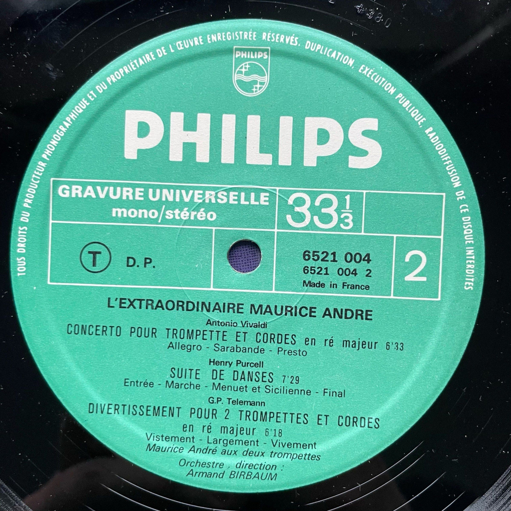 Винтажная виниловая пластинка LP Maurice Andre L'Extraordinaire Maurice Andre (Франция 1975)