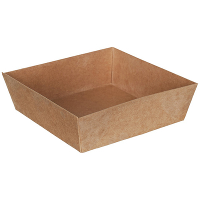 Контейнер бумажный Ant Box Kraft с крышкой 650 мл 13- 13 (130x130x80) 1/300