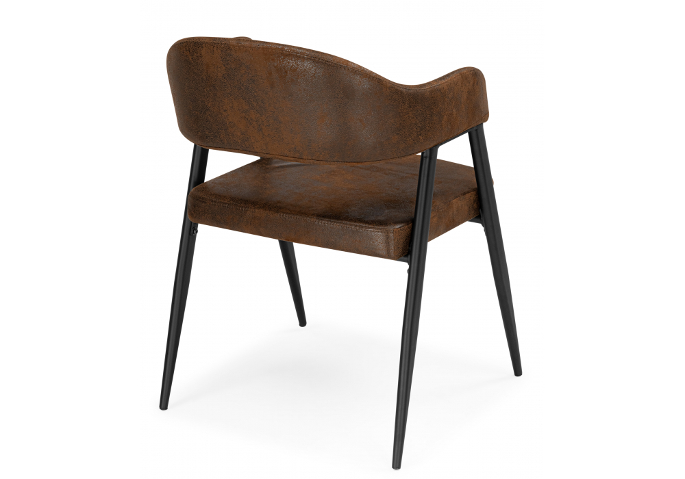 Стул на металлокаркасе Woodville Twin brown, black