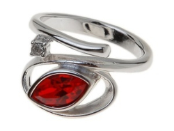 "Ижма" кольцо в родиевом покрытии из коллекции "Реки" от Jenavi