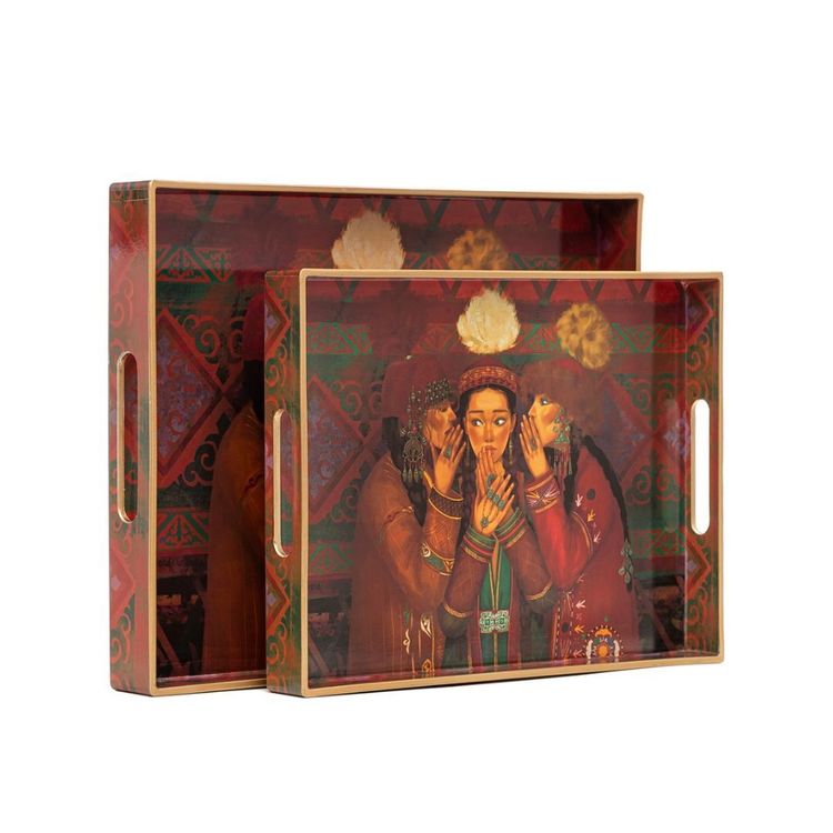 Подносы QAZAQ SOUL Сырласу (набор из 2 шт)