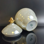 Сахарница фарфоровая, люстр, золочение, Wloclawek porcelana, золочение, винтаж Польша, времён СССР 1967-1973 гг