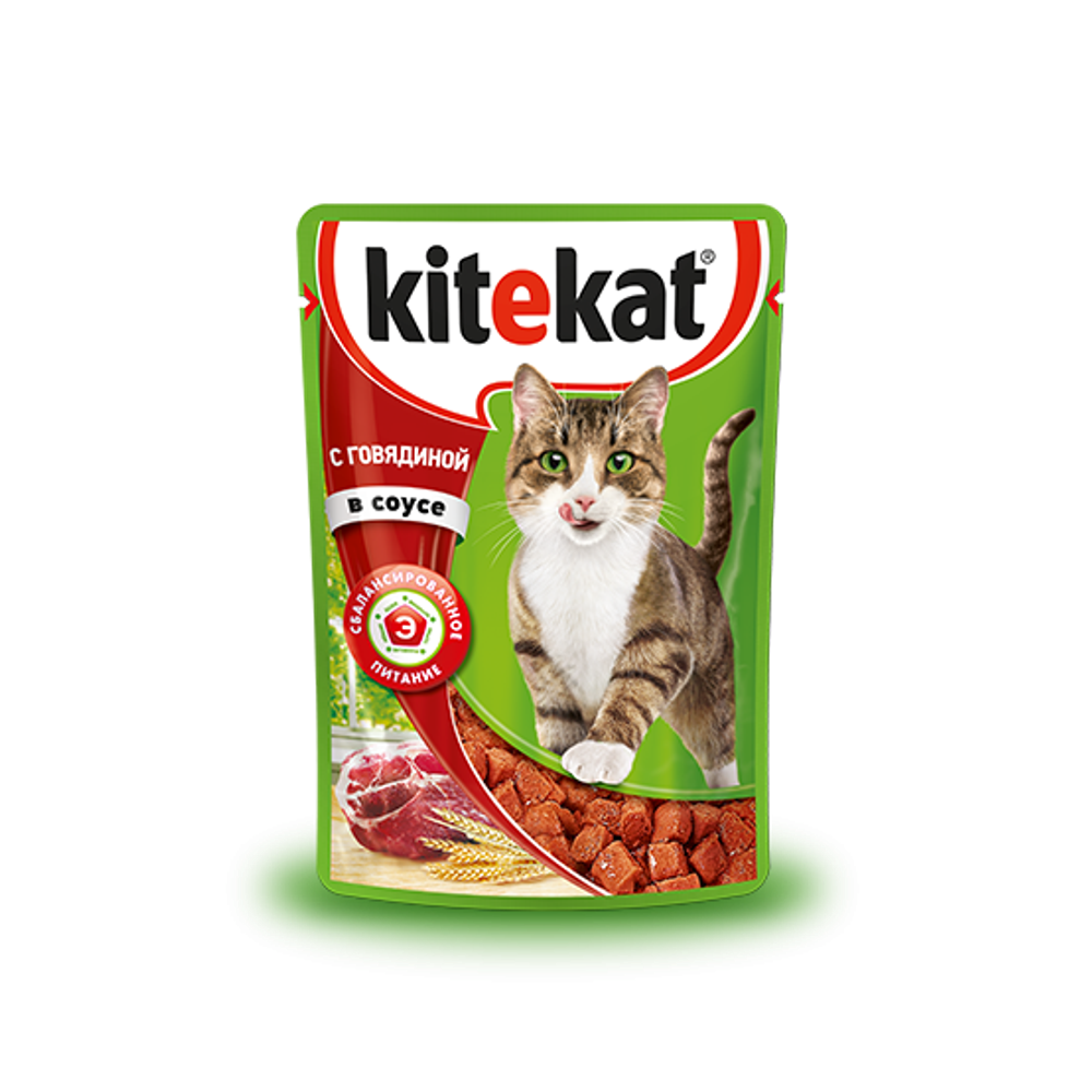 Kitekat® Сочные кусочки в соусе 85гр в ассортименте