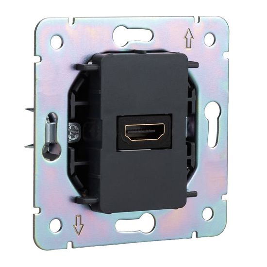 Розетка STRONG HDMI с/у антрацит KRANZ