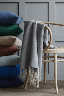 Плед 130x200 Elvang Breeze Delph-Atlantic-White Дания фото