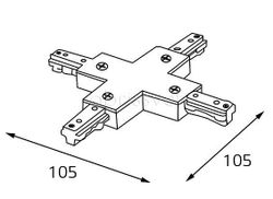 Соединитель X-образный для треков Italline WSO WSO 75 white