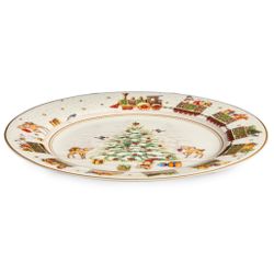 НАБОР ПОСУДЫ LEFARD "C НОВЫМ ГОДОМ" 3 ПР.: САЛАТНИК 800 МЛ, ТАРЕЛКА 19 СМ, КРУЖКА 400 МЛ (КОР=8НАБ.)