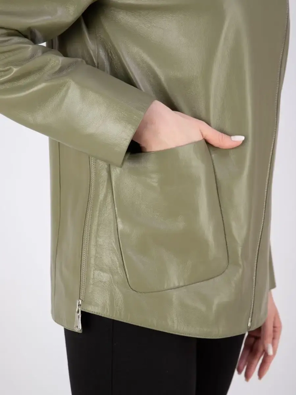 Кожаная куртка демисезонная косуха