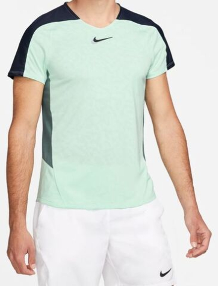 Мужская теннисная футболка Nike Court Dri-Fit Slam Tennis Top M - черный, Мятный, серый