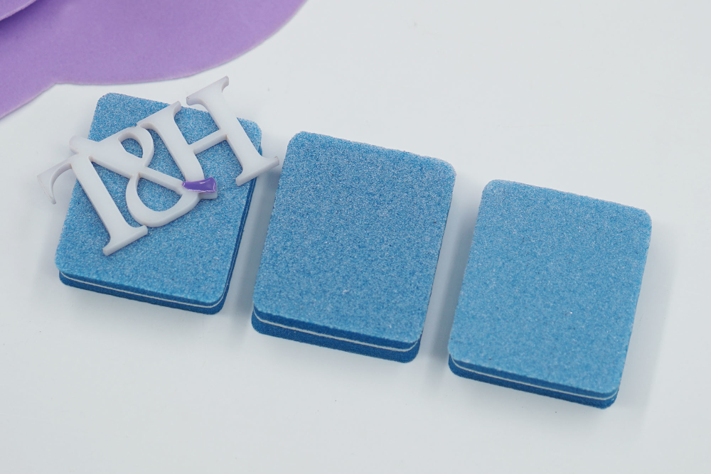 Баф-мини 120/180гр розовый 39*33мм (уп.50шт)