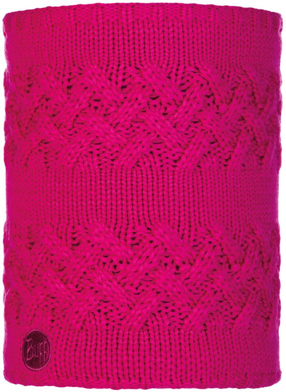 Вязаный шарф-труба с флисом Buff Neckwarmer Knitted Polar Savva Magenta Фото 1